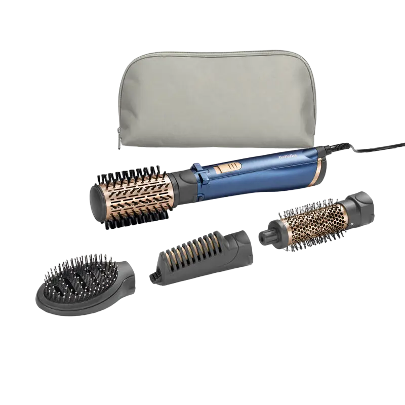 Uscător de păr-perie BaByliss AS965E, 1000W, Albastru