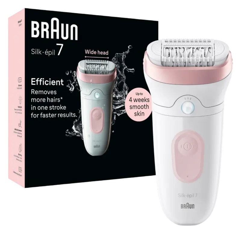 Epilator Braun SE7000, Alb | Roz