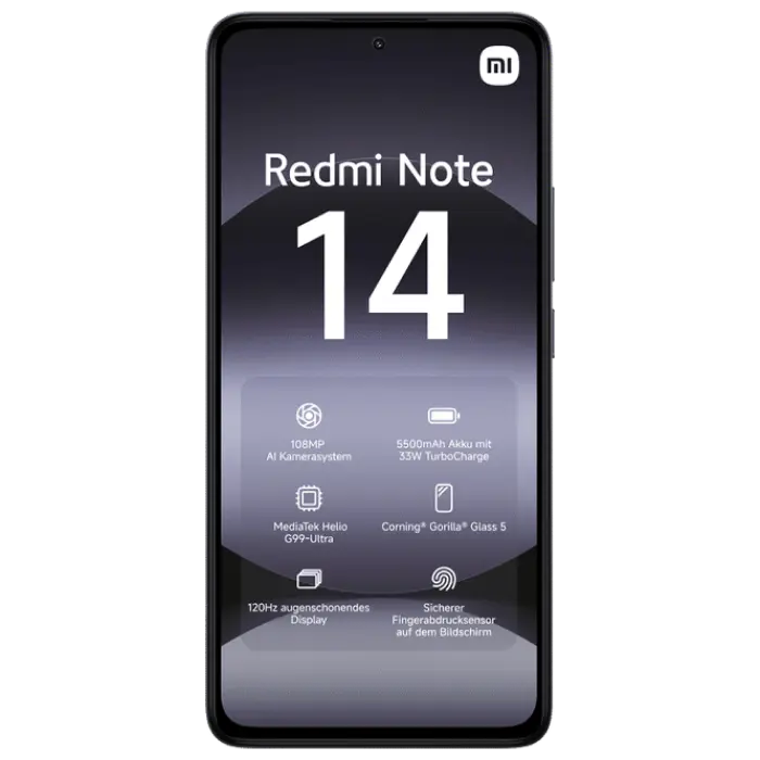 Smartphone Xiaomi Redmi Note 14 5G, 6GB/128GB, Negru