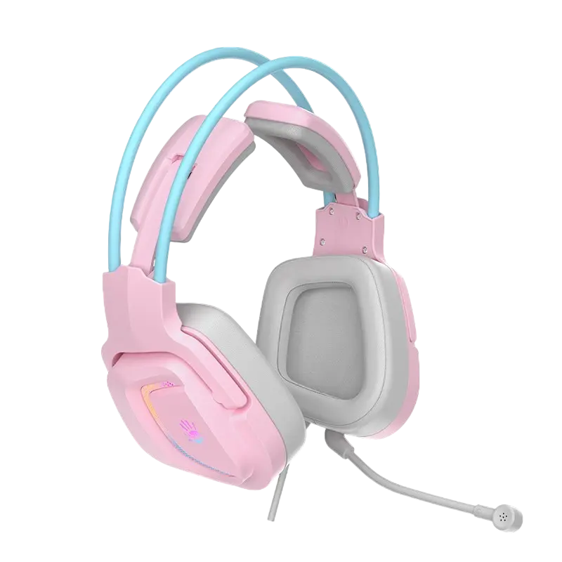 Căști gaming Bloody G575, USB, Roz