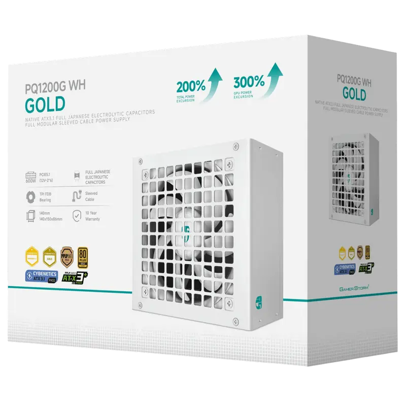 Sursă Alimentare PC Deepcool GamerStorm PQ1200G WH, 1200W, ATX, Complet modular