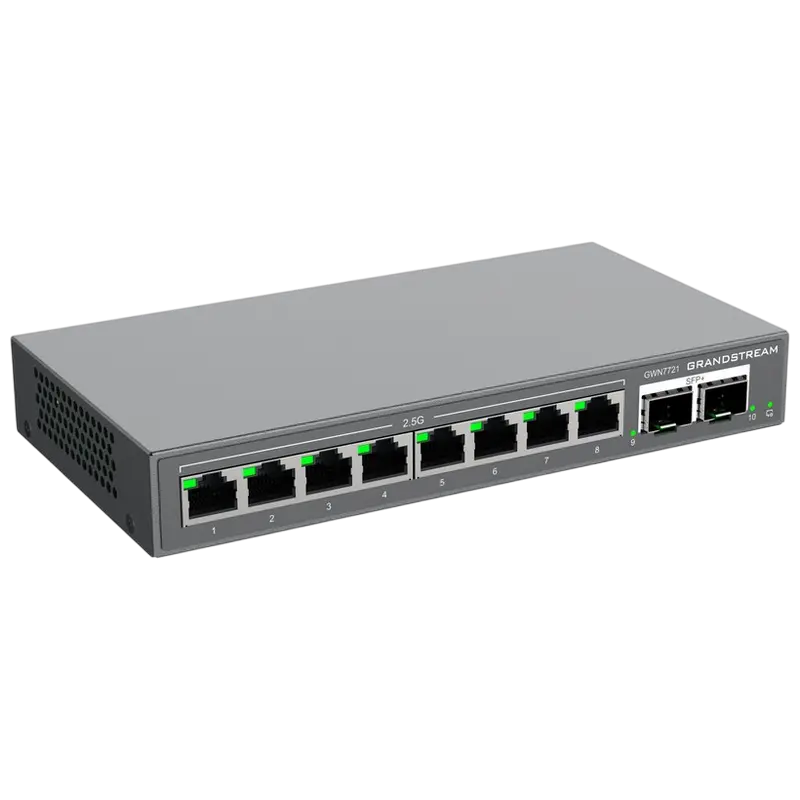 Сетевой коммутатор Grandstream GWN7721, 8x 2.5Gigabit Ethernet