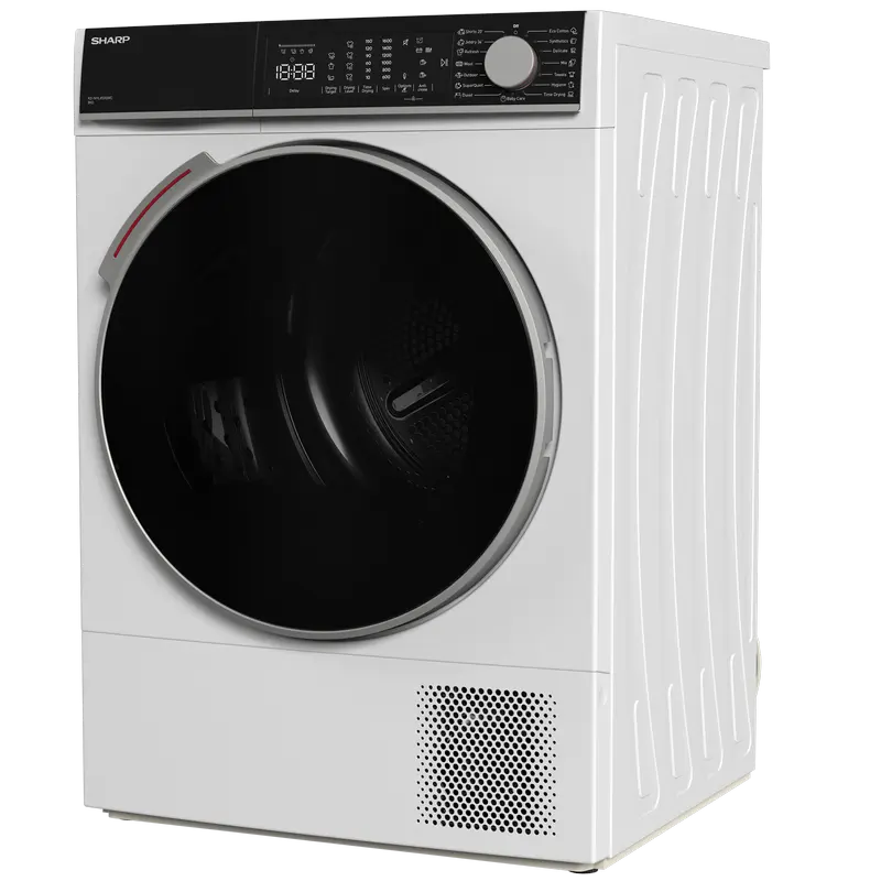 Uscător de rufe Sharp KD-NHL9S9GWC-EE, 9kg, Alb