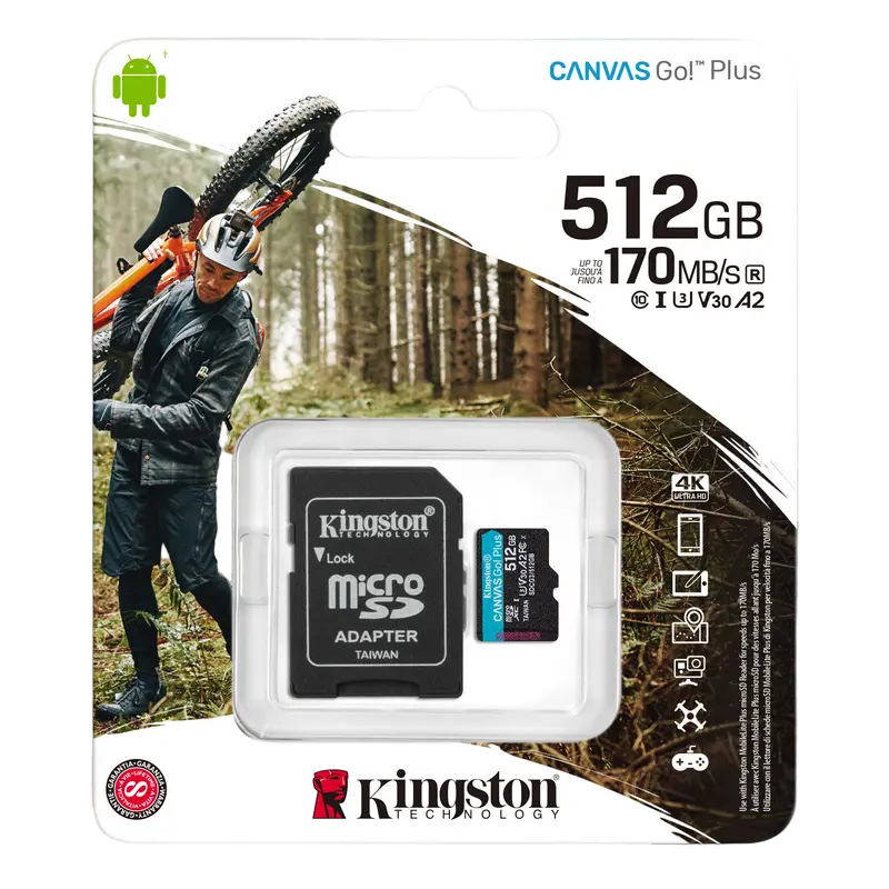 Card de Memorie Kingston Canvas Go! Plus, 512GB (SDCG3/512GB)