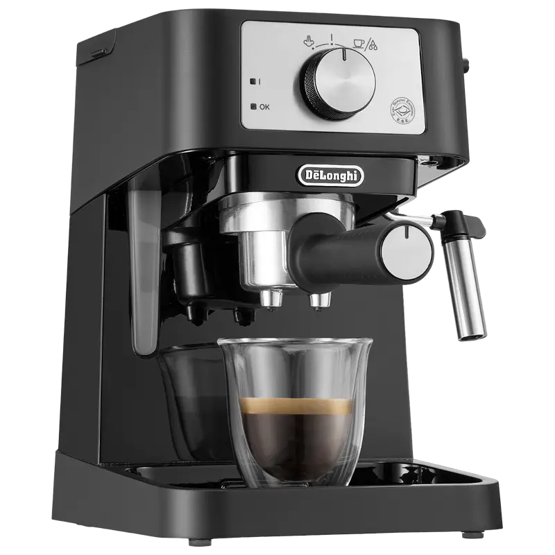 Cafetiera manuala DeLonghi EC260BK, 1100W, Negru
