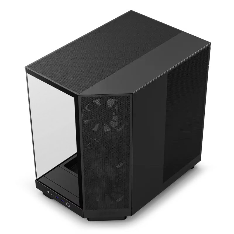 Carcasă PC NZXT H6 Flow, Midi-Tower, Fără PSU, Negru