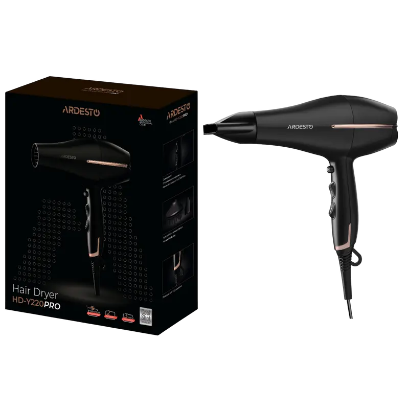 Uscător de păr Ardesto HD-Y220PRO, 2200W, Negru