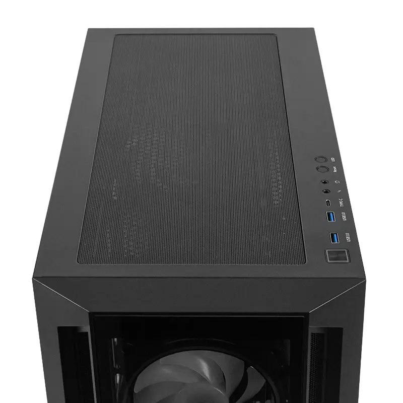Компьютерный корпус Chieftec GA-01B-TG-OP, Midi-Tower, Без блока питания, Чёрный