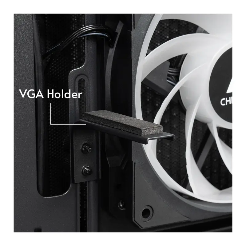 Carcasă PC Chieftec Vista, Midi-Tower, Fără PSU, Negru
