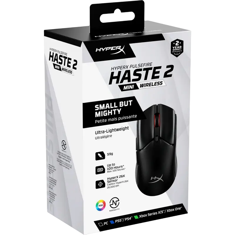 Gaming Mouse HyperX Pulsefire Haste 2 mini, Negru