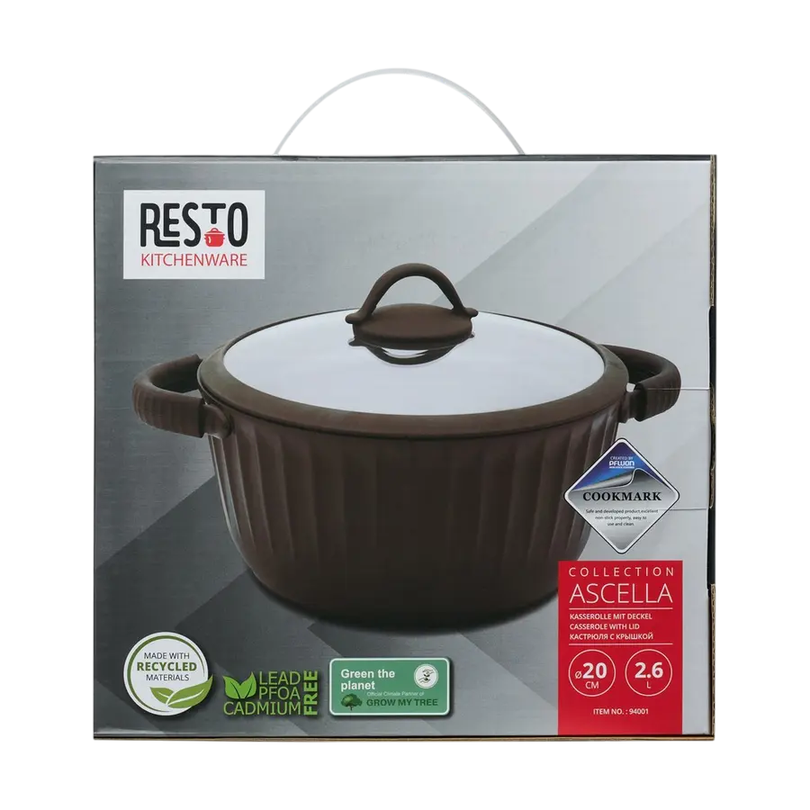 Кастрюля RESTO 94001, 2.6л, Коричневый