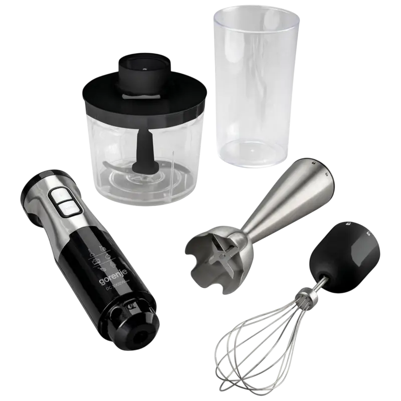 Blender de mână Gorenje HBX1000E, Oțel Inoxidabil | Negru