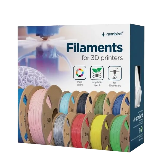 Filament pentru imprimantă 3D Gembird 3DP-PETG1.75-01-NAT, PETG, Transparent, 1.75 mm, 1 kg