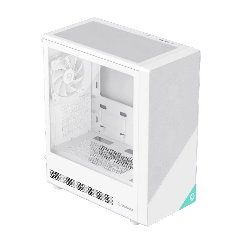Carcasă PC Gamemax Focus MW, Micro-ATX, ATX, Alb