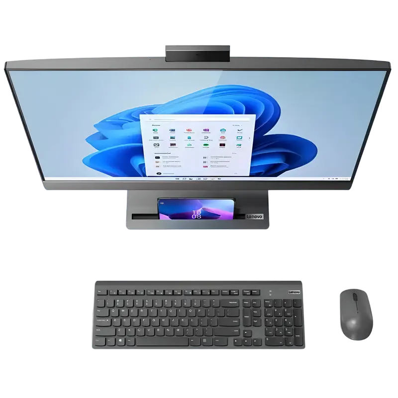 Computer All-in-One Lenovo IdeaCentre 5 24IAH7, 23,8", Intel Core i7-13700H, 16GB/1024GB, Fără SO, Gri