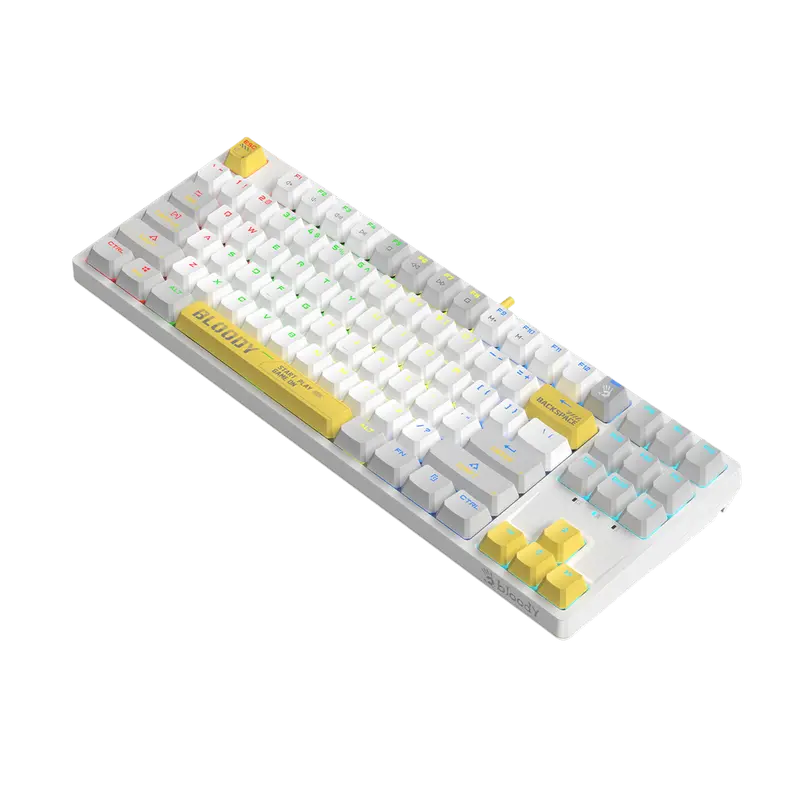 Tastatură Bloody S87, Cu fir, Alb