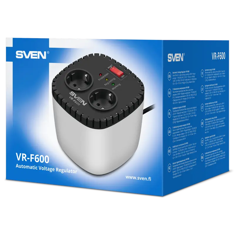 Stabilizator de Tensiune SVEN VR-F600, Alb