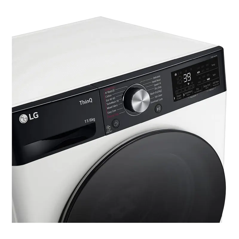 Mașină de spălat și uscat LG F4DR711S2H, 11kg, Alb