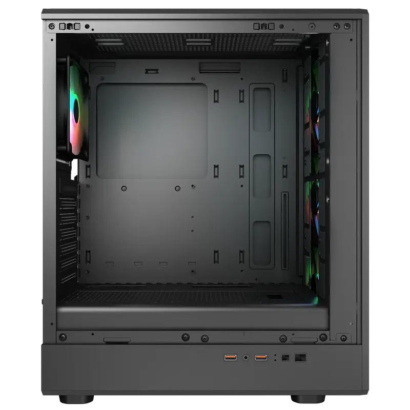 Carcasă PC Cougar Airface Pure RGB, Midi-Tower, Fără PSU, Negru