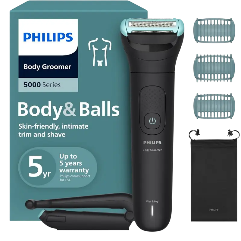 Trimmer pentru bărbați Philips BG5480/15, Negru