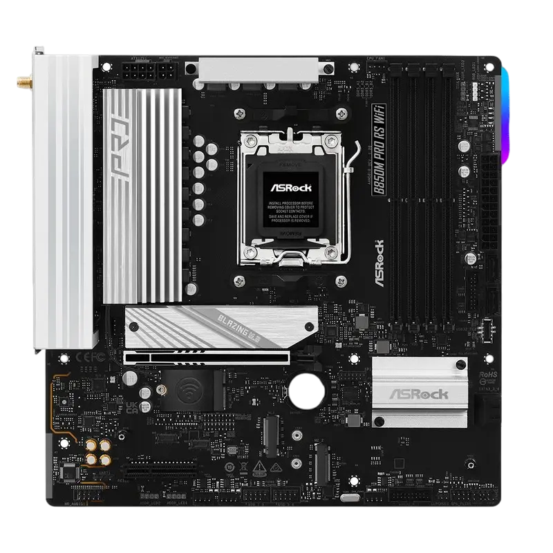 Материнская плата ASRock B850M PRO RS WIFI, AM5, AMD B850, Micro-ATX