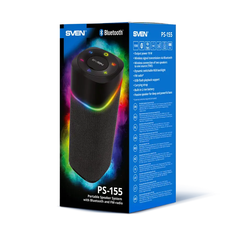 Boxă portabilă SVEN PS-155, Negru