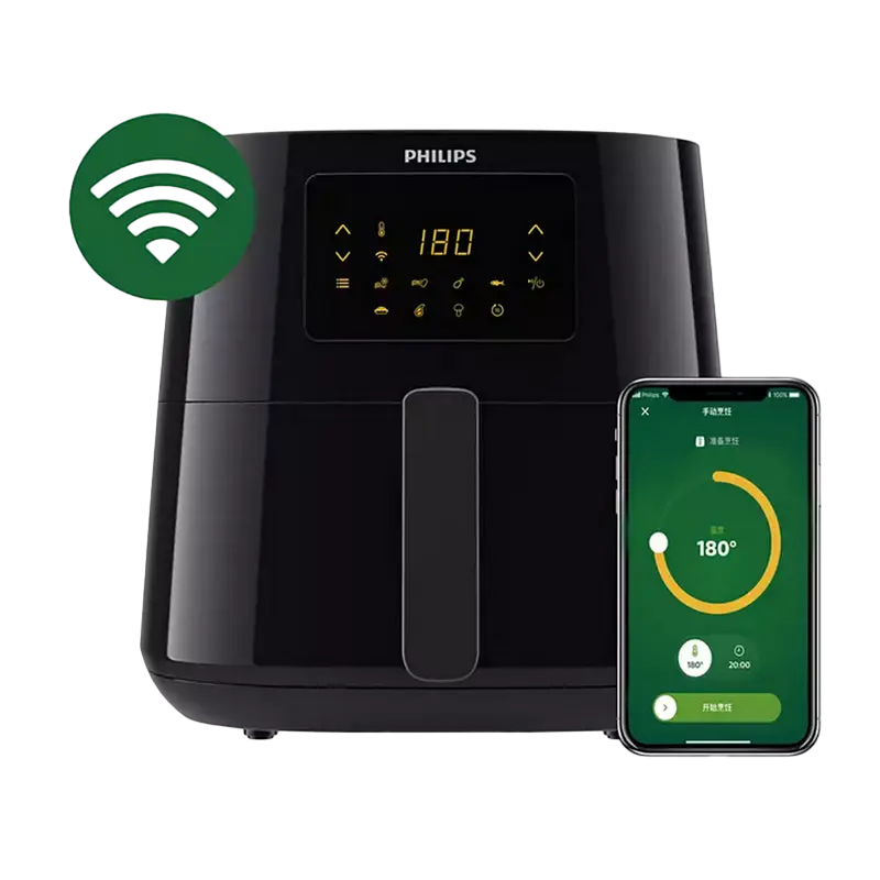 Friteuză cu aer cald Philips HD9280/90, Negru