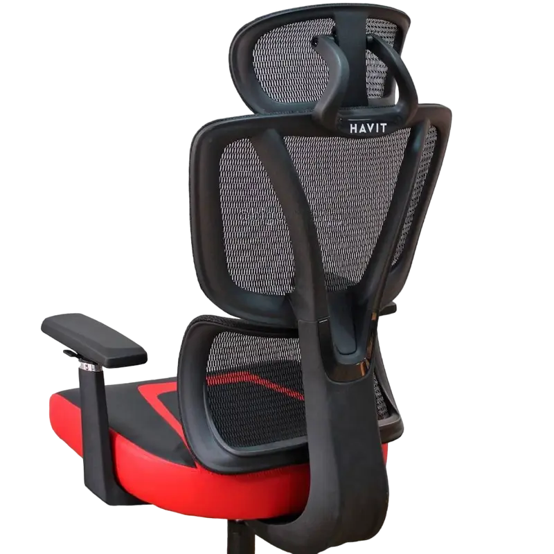 Scaun Gaming Havit GC919, PVC Piele, Negru | Roșu