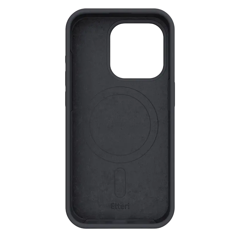 Husa Etteri Silicone Mag case pentru iPhone 16 Pro Max, Negru