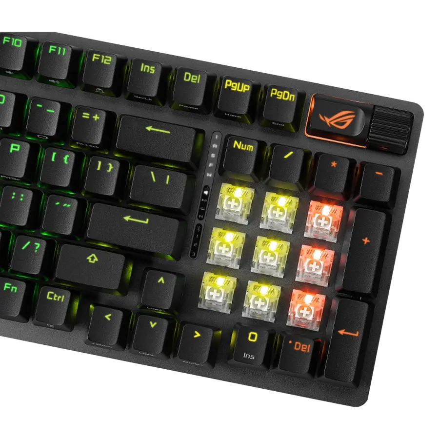 Клавиатура ASUS ROG Strix Scope II 96, Проводное / беспроводное, Чёрный