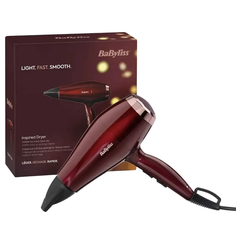 Uscător de păr BaByliss 5912PE, 2000W, Roșu