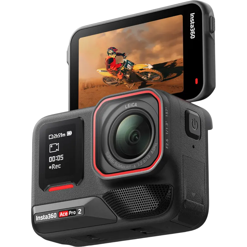 Cameră Video Sport Insta360 Ace Pro 2 Dual Battery, Negru