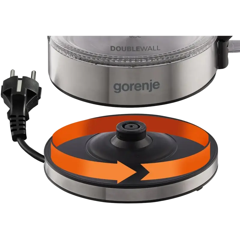 Fierbător electric Gorenje K17GDW, Negru