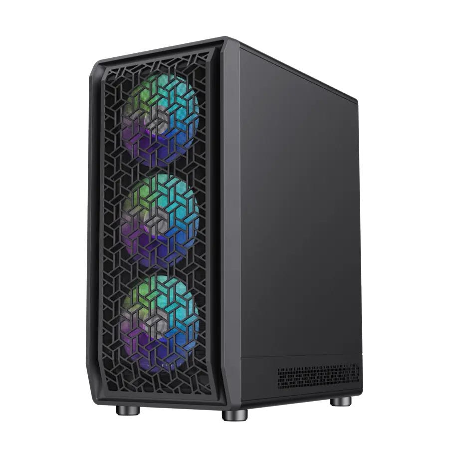 Carcasă PC Gamemax Forge MB, Midi-Tower, Fără PSU, Negru