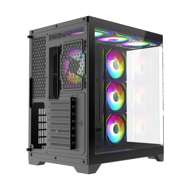 Carcasă PC Gamemax HYPE-A, Midi-Tower, Fără PSU, Negru