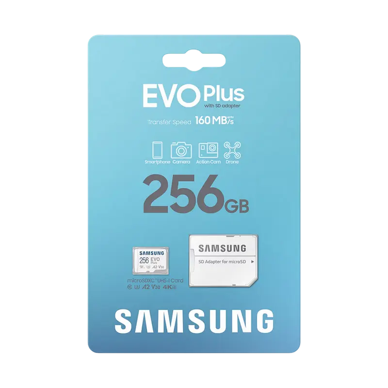 Card de memorie Samsung EVO Plus MicroSDXC, 256GB (MB-MC256SA/EU)