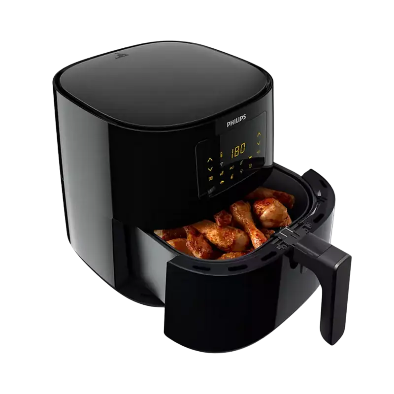 Friteuză cu aer cald Philips HD9280/90, Negru