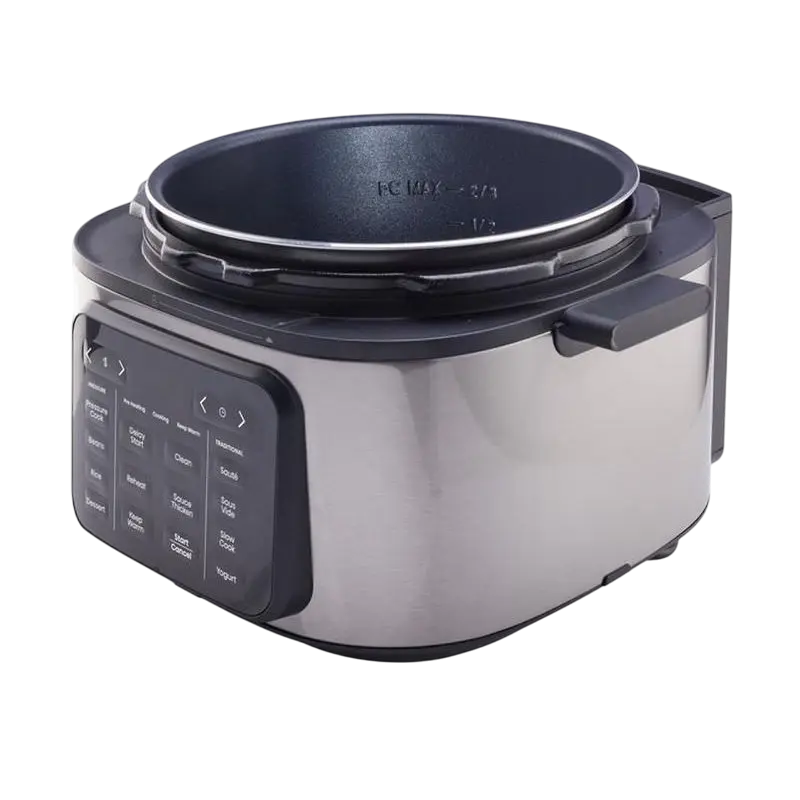 Aparat de gătit multifuncțional sub presiune Hisense HMC6SBK, Negru | Oțel inoxidabil