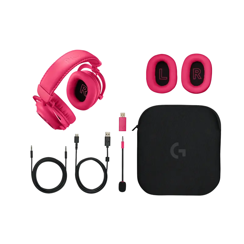 Căști gaming Logitech  G Pro X 2, Fără fir, Roz