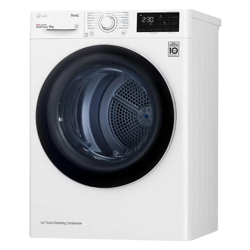 Mașină de uscat LG RH80V3AV6N, 8kg, Alb