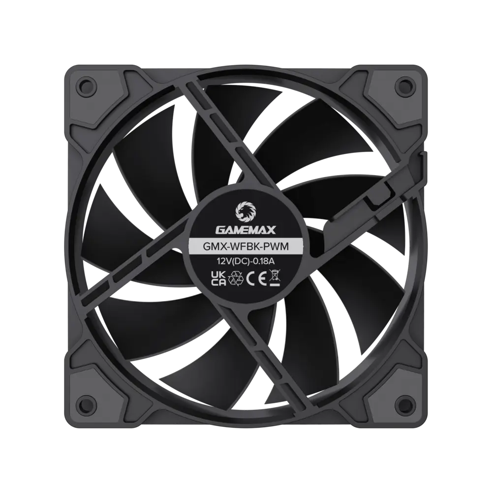 Ventilator PC Gamemax GMX-WFBK-PWM, 120 mm