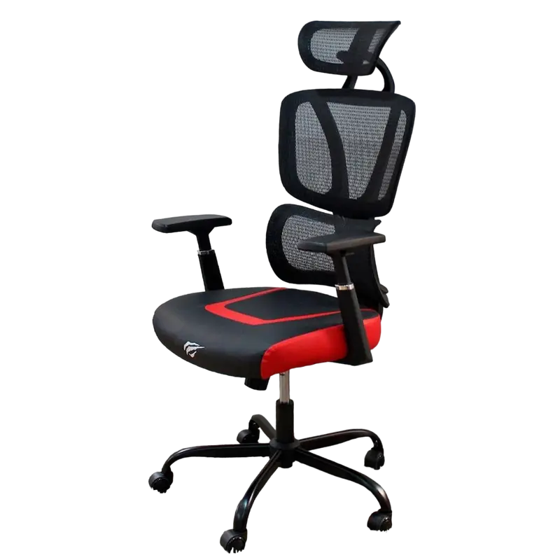 Scaun Gaming Havit GC919, PVC Piele, Negru | Roșu