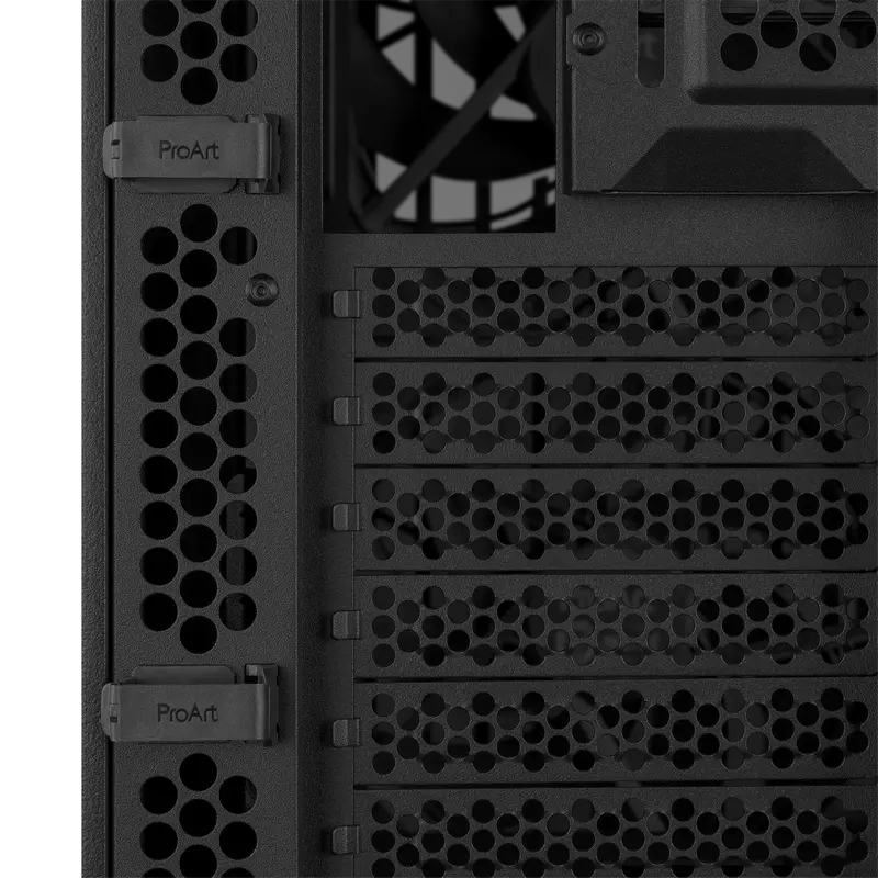 Carcasă PC ASUS ProArt PA401 Wood TG, Midi-Tower, Fără PSU, Negru