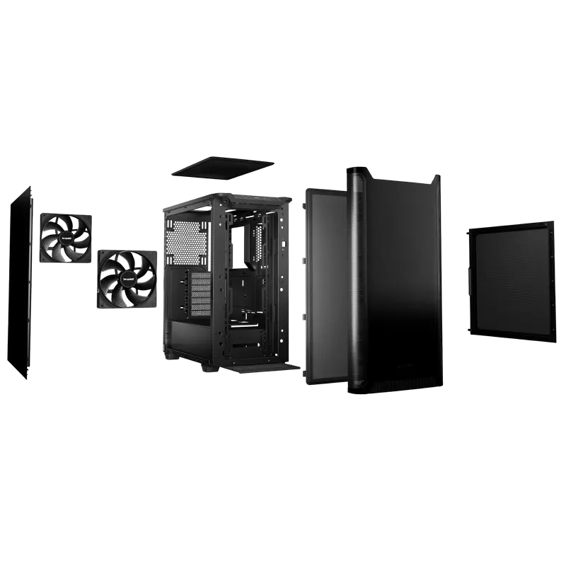 Компьютерный корпус be quiet! Pure Base 501, Midi-Tower, Без блока питания, Чёрный