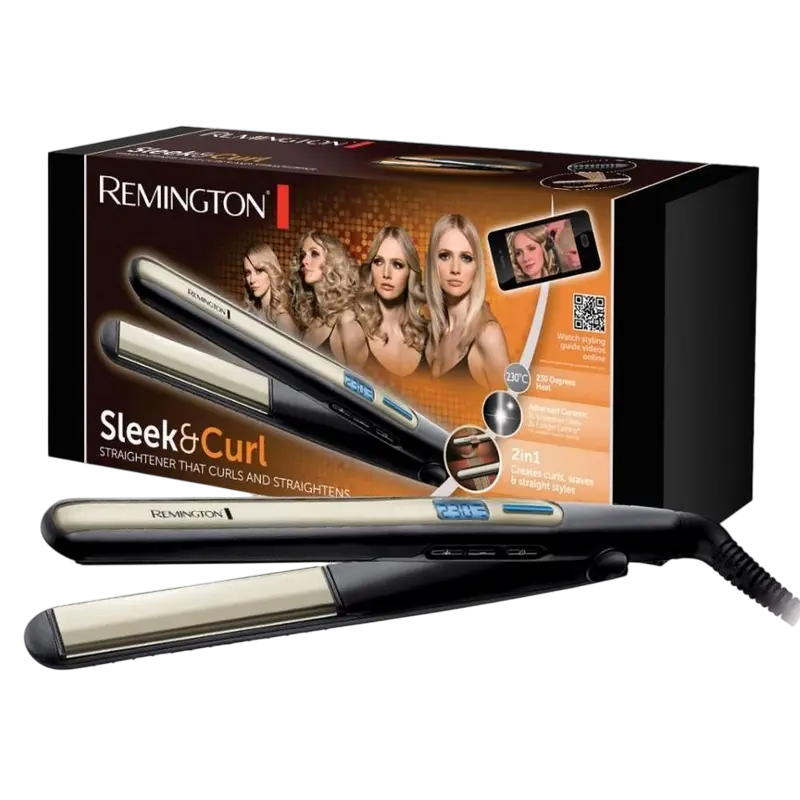 Îndreptător de păr Remington S6500, Negru | Aurie