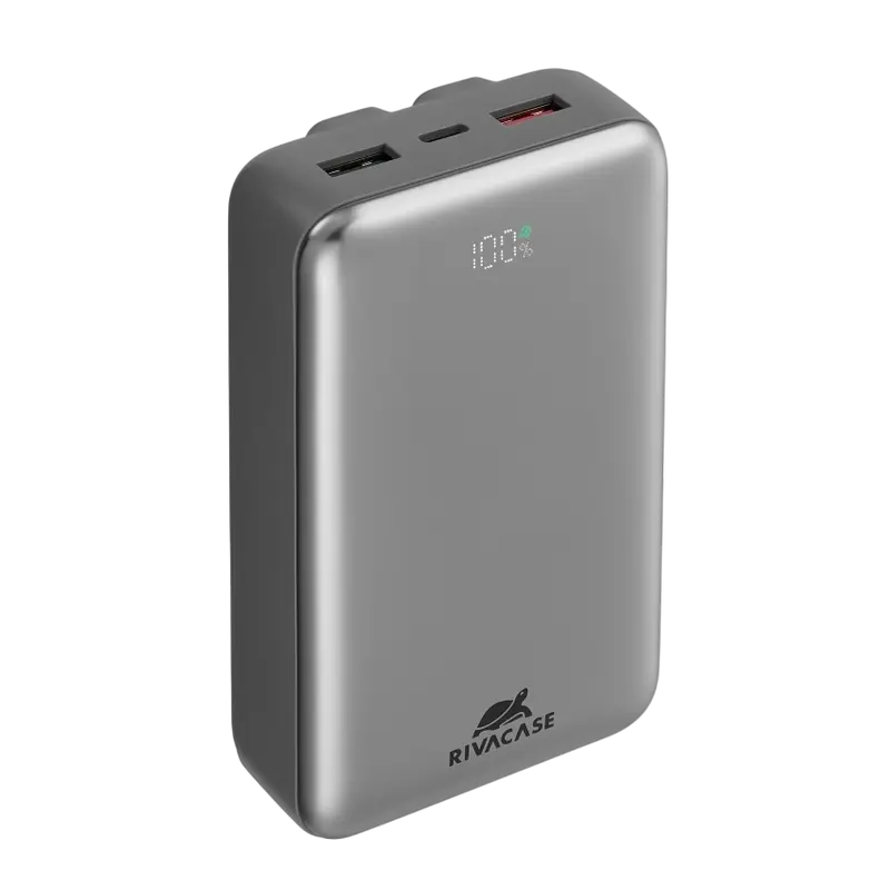 Încărcător portabil Rivacase VA2612, 20000mAh, Argintiu