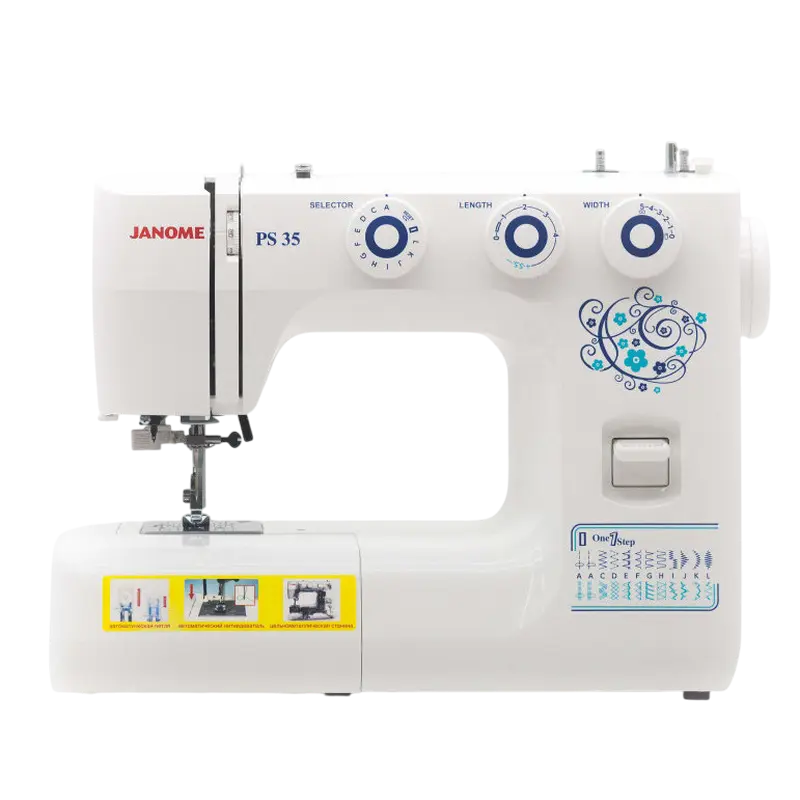 Mașină de cusut JANOME PS-35, Alb..