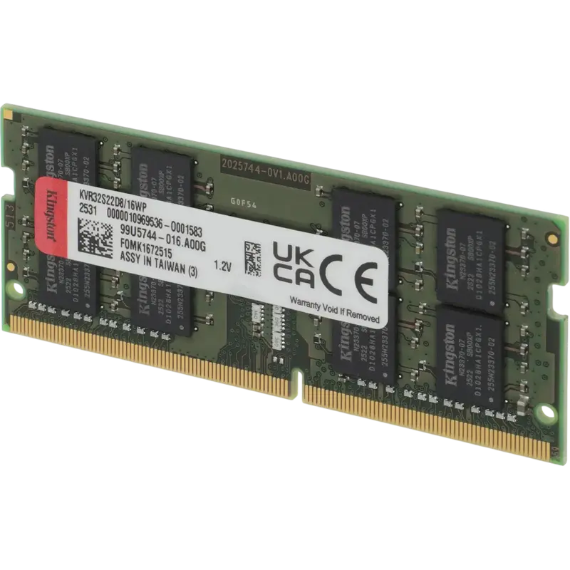 Memorie RAM Kingston ValueRAM, DDR4 SDRAM, 3200 MHz, 16GB, KVR32S22D8/16WP