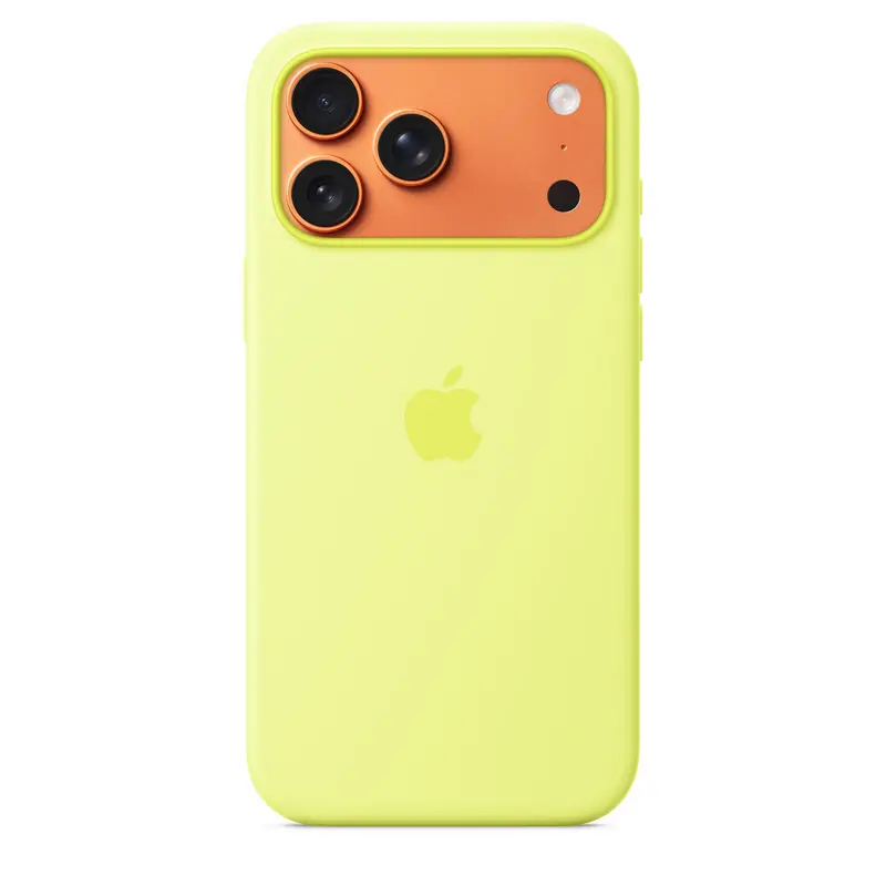 Чехол Apple iPhone 17 Pro Max Silicone Case with MagSafe, Neon Yellow