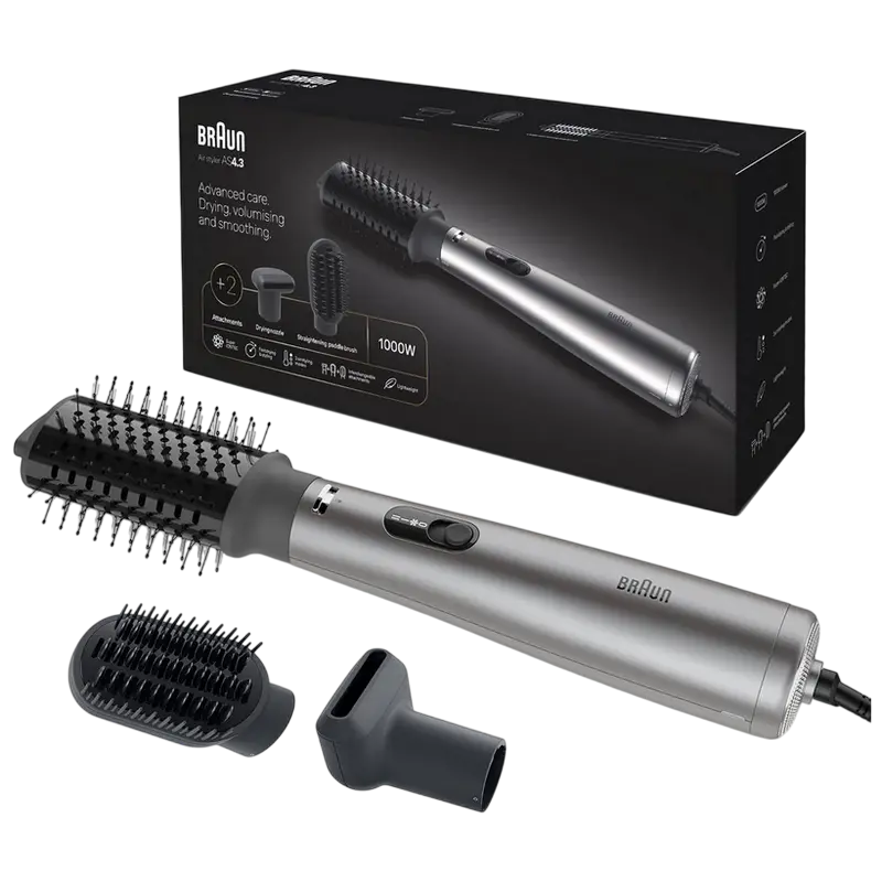 Perie de uscare Braun AS4.3, 1000W, Argintie